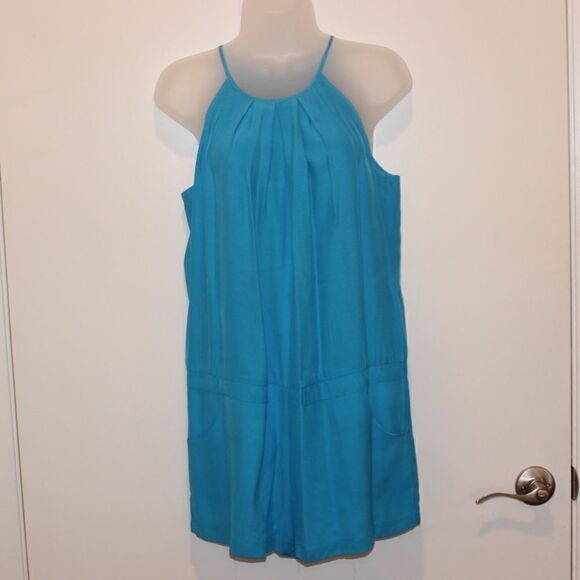 Amanda Uprichard Silk Blue Jumpsuit Romper Women Size S Small - Picture 3 of 12